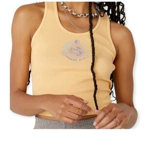 Daydreamer Record Ribbed Melon Tank XS